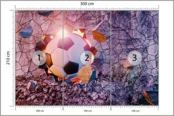 Fototapeta Sportowa 3D Piłka - obrazek 3