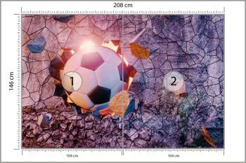 Fototapeta Sportowa 3D Piłka - obrazek 3