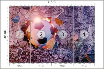 Fototapeta Sportowa 3D Piłka - obrazek 3