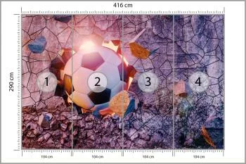 Fototapeta Sportowa 3D Piłka - obrazek 3