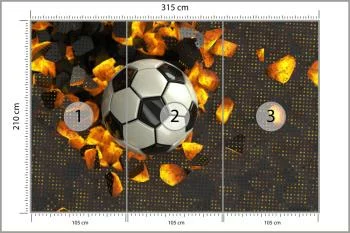 Fototapeta Piłkarska 3D Sport Piłka - obrazek 3