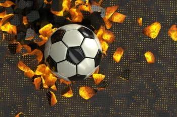 Fototapeta Piłkarska 3D Sport Piłka - obrazek 2
