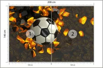 Fototapeta Piłkarska 3D Sport Piłka - obrazek 3