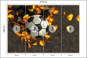 Fototapeta Piłkarska 3D Sport Piłka - obrazek 3