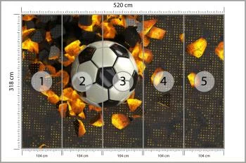 Fototapeta Piłkarska 3D Sport Piłka - obrazek 3