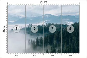Fototapeta - Zimowy Las we Mgle - obrazek 3