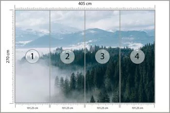 Fototapeta - Zimowy Las we Mgle - obrazek 3