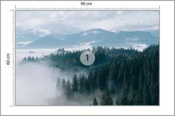 Fototapeta - Zimowy Las we Mgle - obrazek 3