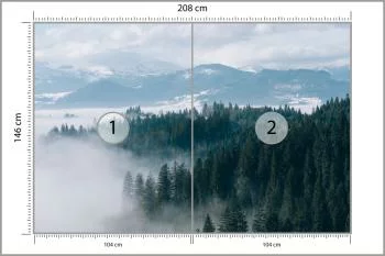 Fototapeta - Zimowy Las we Mgle - obrazek 3