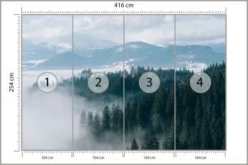 Fototapeta - Zimowy Las we Mgle - obrazek 3