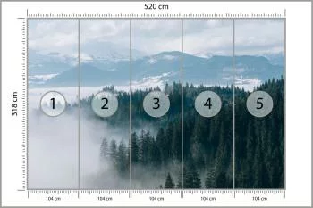 Fototapeta - Zimowy Las we Mgle - obrazek 3