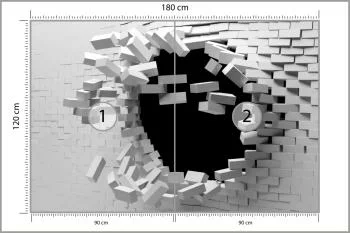 Fototapeta Ceglany Tunel 3D - obrazek 3