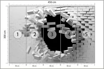 Fototapeta Ceglany Tunel 3D - obrazek 3