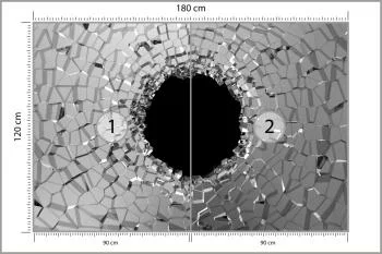 Fototapeta Abstrakcyjny Tunel Efekt 3D - obrazek 3