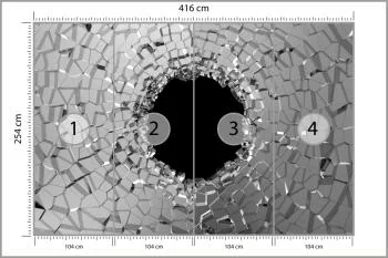 Fototapeta Abstrakcyjny Tunel Efekt 3D - obrazek 3