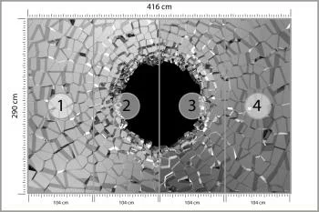 Fototapeta Abstrakcyjny Tunel Efekt 3D - obrazek 3