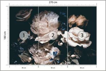 Fototapeta Piwonie W Ciemnej Odsłonie - obrazek 3