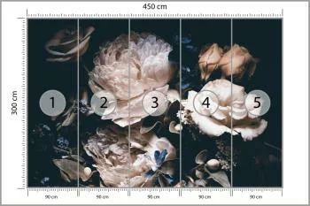 Fototapeta Piwonie W Ciemnej Odsłonie - obrazek 3