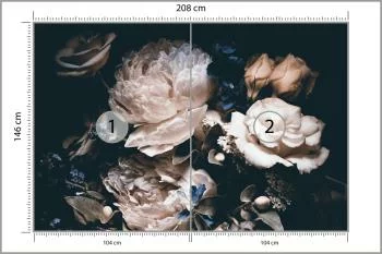 Fototapeta Piwonie W Ciemnej Odsłonie - obrazek 3