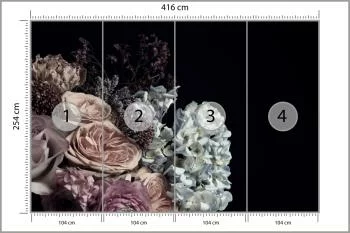 Fototapeta Bukiet W Peoniami I Różami - obrazek 3