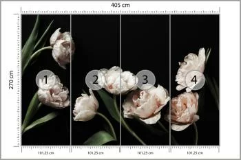 Fototapeta Peonie I Zielone Liście - obrazek 3