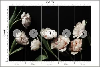 Fototapeta Peonie I Zielone Liście - obrazek 3