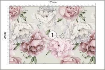 Fototapeta Kwiaty Peonie W Pastelowych Barwach - obrazek 3