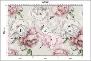 Fototapeta Kwiaty Peonie W Pastelowych Barwach - obrazek 3