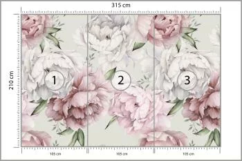 Fototapeta Kwiaty Peonie W Pastelowych Barwach - obrazek 3