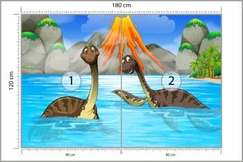 Fototapeta Dinozaury W Wodzie - obrazek 3