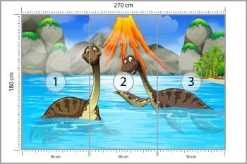 Fototapeta Dinozaury W Wodzie - obrazek 3