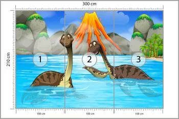 Fototapeta Dinozaury W Wodzie - obrazek 3