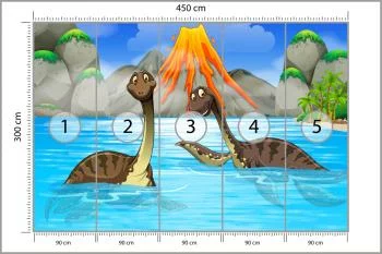 Fototapeta Dinozaury W Wodzie - obrazek 3