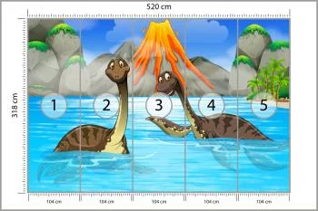 Fototapeta Dinozaury W Wodzie - obrazek 3