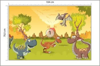 Fototapeta Bajkowe Dinozaury - obrazek 3