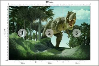Fototapeta Realistyczny Dinozaur W Zieleni - obrazek 3