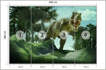 Fototapeta Realistyczny Dinozaur W Zieleni - obrazek 3