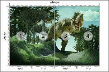 Fototapeta Realistyczny Dinozaur W Zieleni - obrazek 3