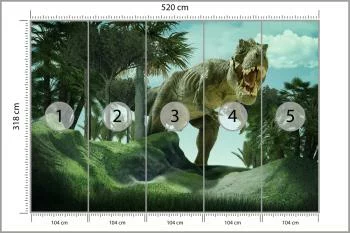 Fototapeta Realistyczny Dinozaur W Zieleni - obrazek 3