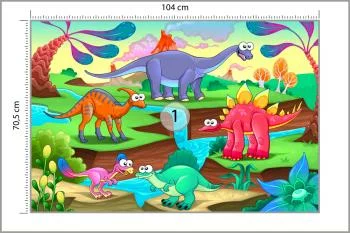 Fototapeta Kolorowe Bajkowe Dinozaury - obrazek 3