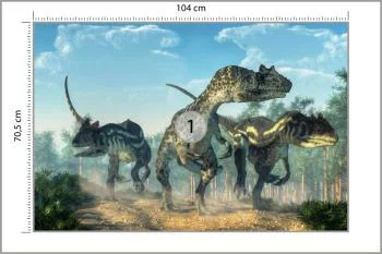 Fototapeta Trzy Dinozaury W Lesie - obrazek 3