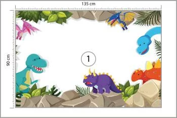 Fototapeta Dinozaury Na Skałach - obrazek 3