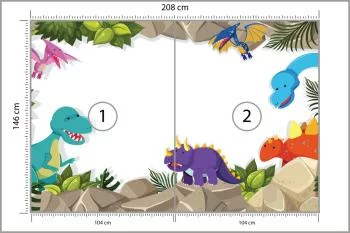 Fototapeta Dinozaury Na Skałach - obrazek 3