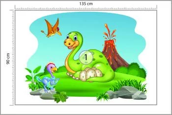 Fototapeta Dinozaury Na Polanie - obrazek 3