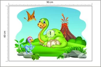 Fototapeta Dinozaury Na Polanie - obrazek 3