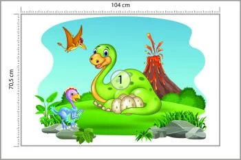 Fototapeta Dinozaury Na Polanie - obrazek 3