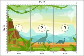 Fototapeta Dinozaury W Dżungli - obrazek 3