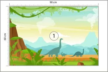 Fototapeta Dinozaury W Dżungli - obrazek 3