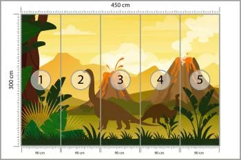 Fototapeta Dinozaury I Pejzaż - obrazek 3