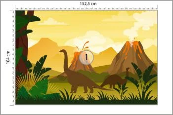 Fototapeta Dinozaury I Pejzaż - obrazek 3